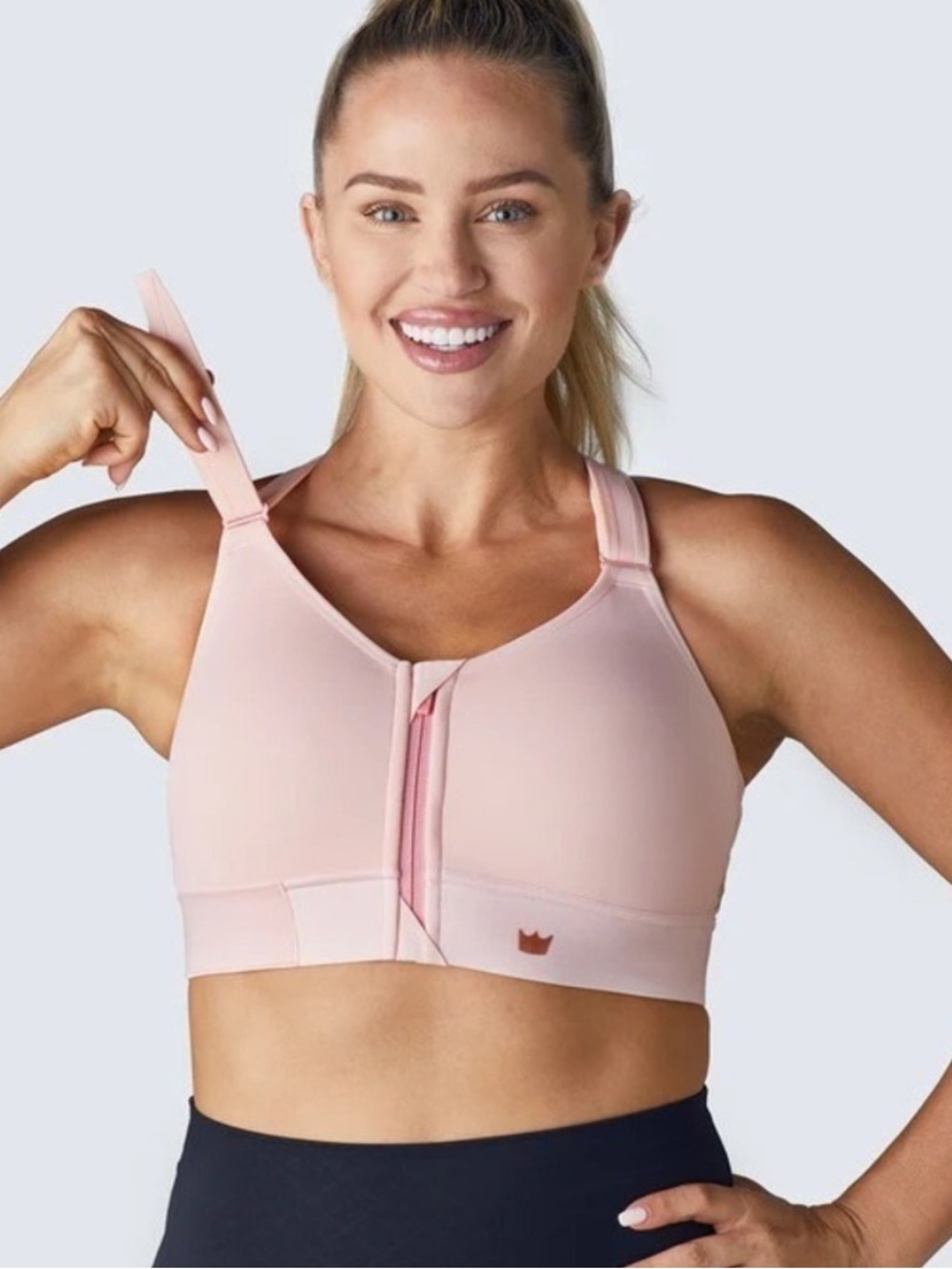 SHEFIT The Flex Blush Pink Supportive Sports Bra Size 2Luxe